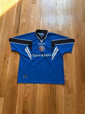 Manchester United Umbro Vintage 90s 1996-1998 Third 3rd Shirt Jersey Kit Top XXL